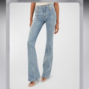 Veronica Beard Beverly high rise Light Blue Flare Jeans